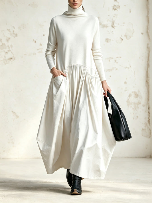 Candida — Abito lungo oversize con collo alto