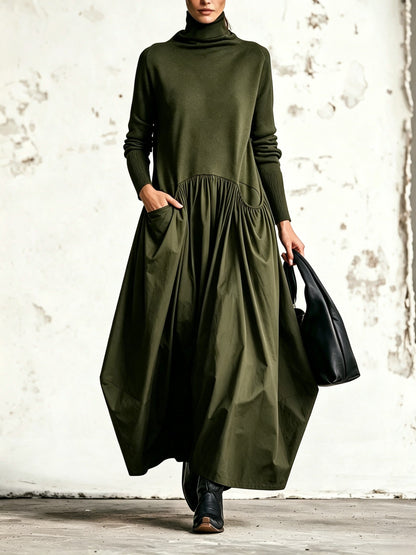 Cloelia — Abito lungo oversize con collo alto