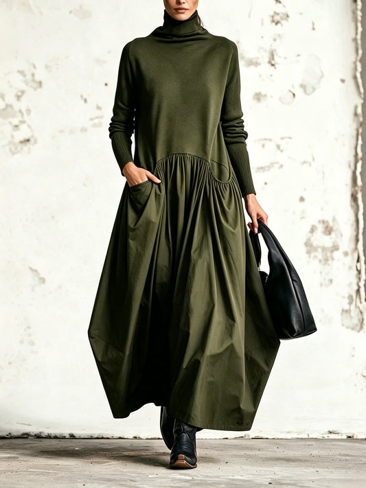 Cloelia — Abito lungo oversize con collo alto