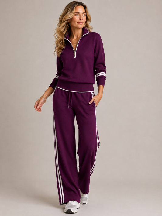 Serenella — Completo in maglia con zip