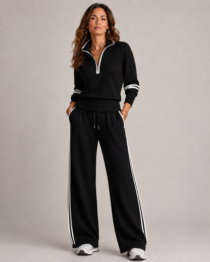 Serenella — Completo in maglia con zip