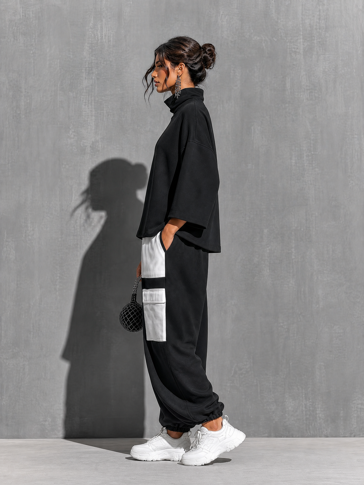 Antonella — Completo sportivo in maglia color block