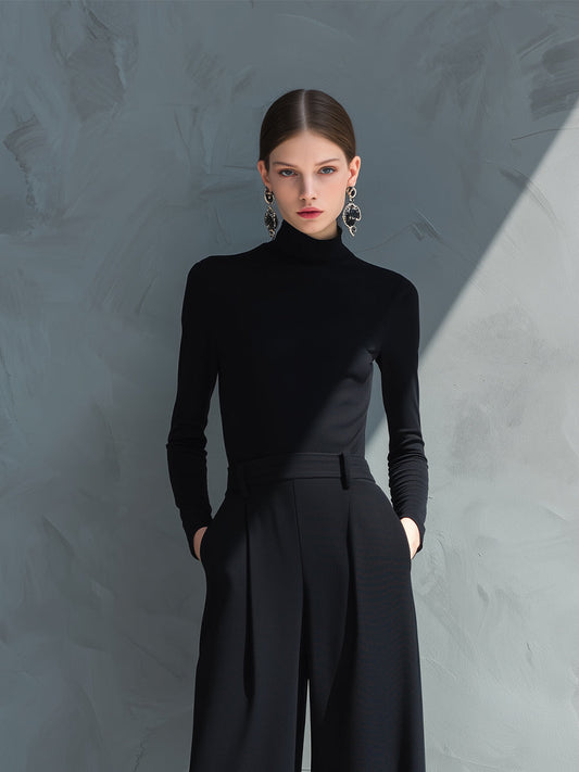 Fortunata — Tuta intera in maglia con collo alto