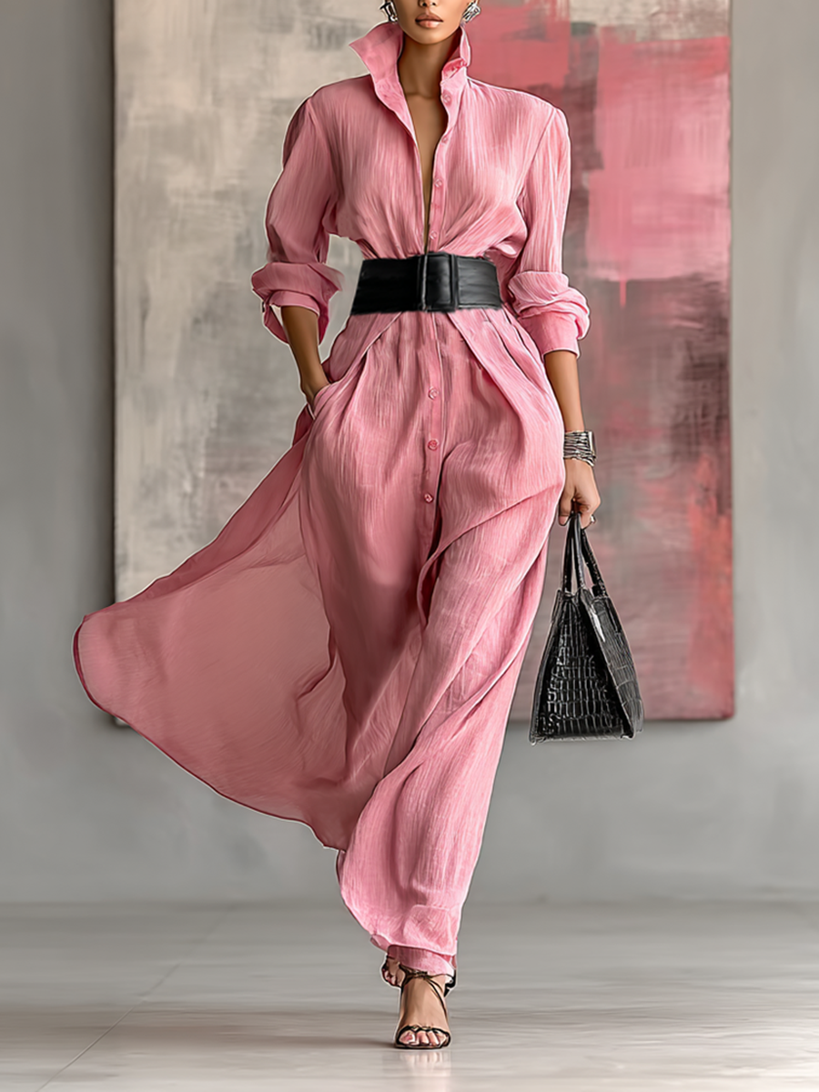 Cunegonda — Abito camicia con collo a revers