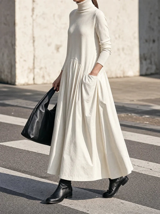 Candida — Abito lungo oversize con collo alto