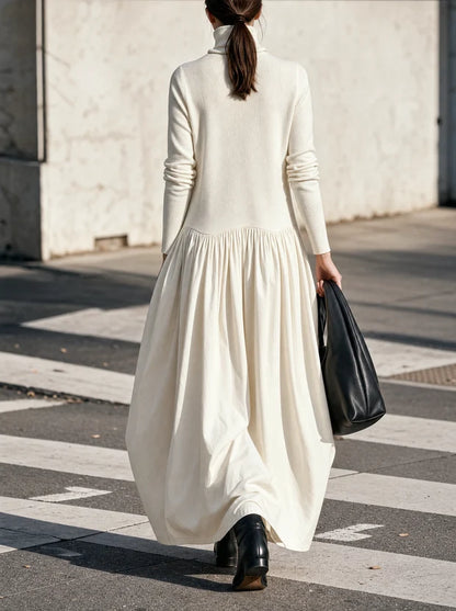 Candida — Abito lungo oversize con collo alto