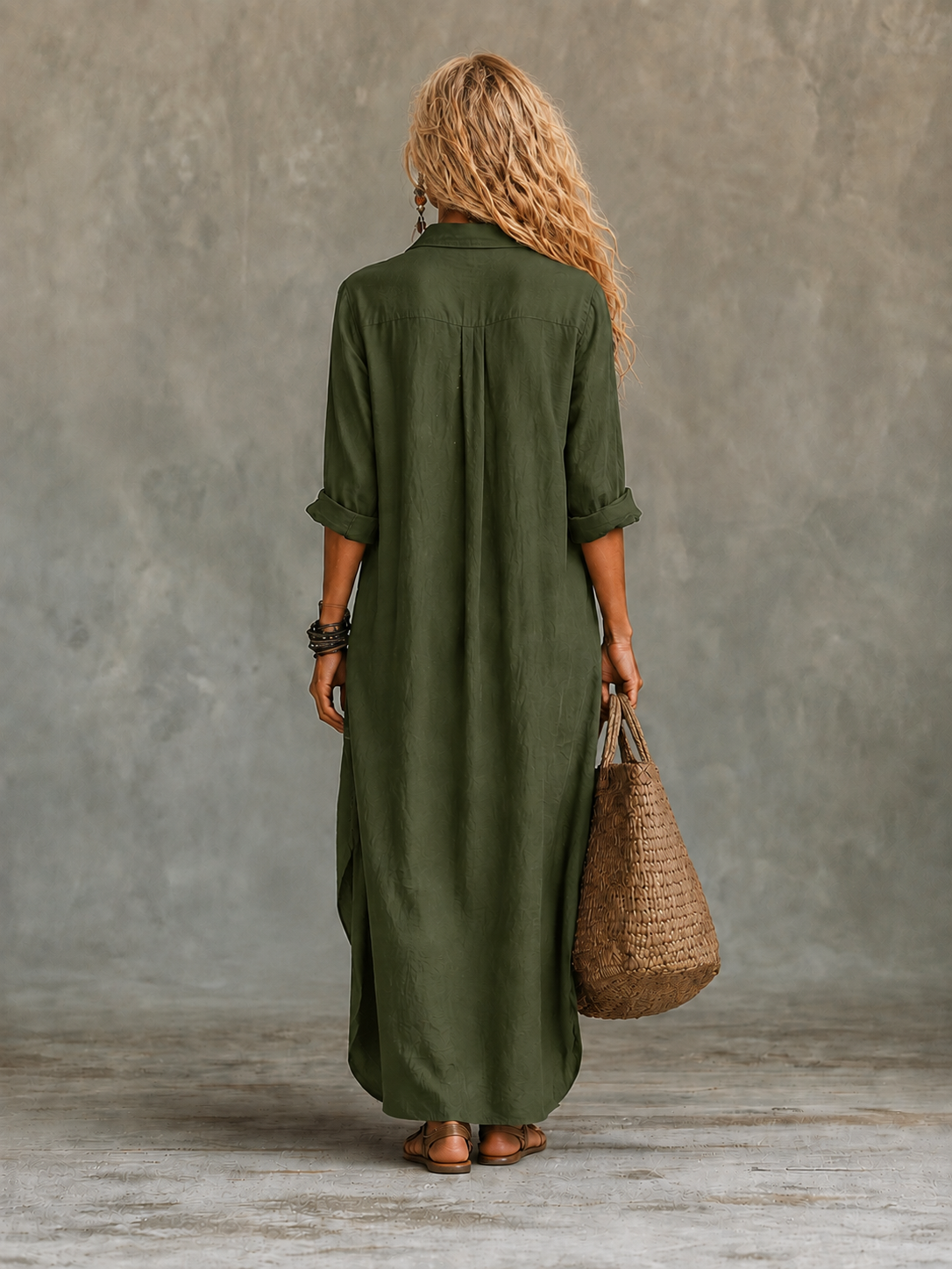 Viviana — Abito lungo camicia con bottoni