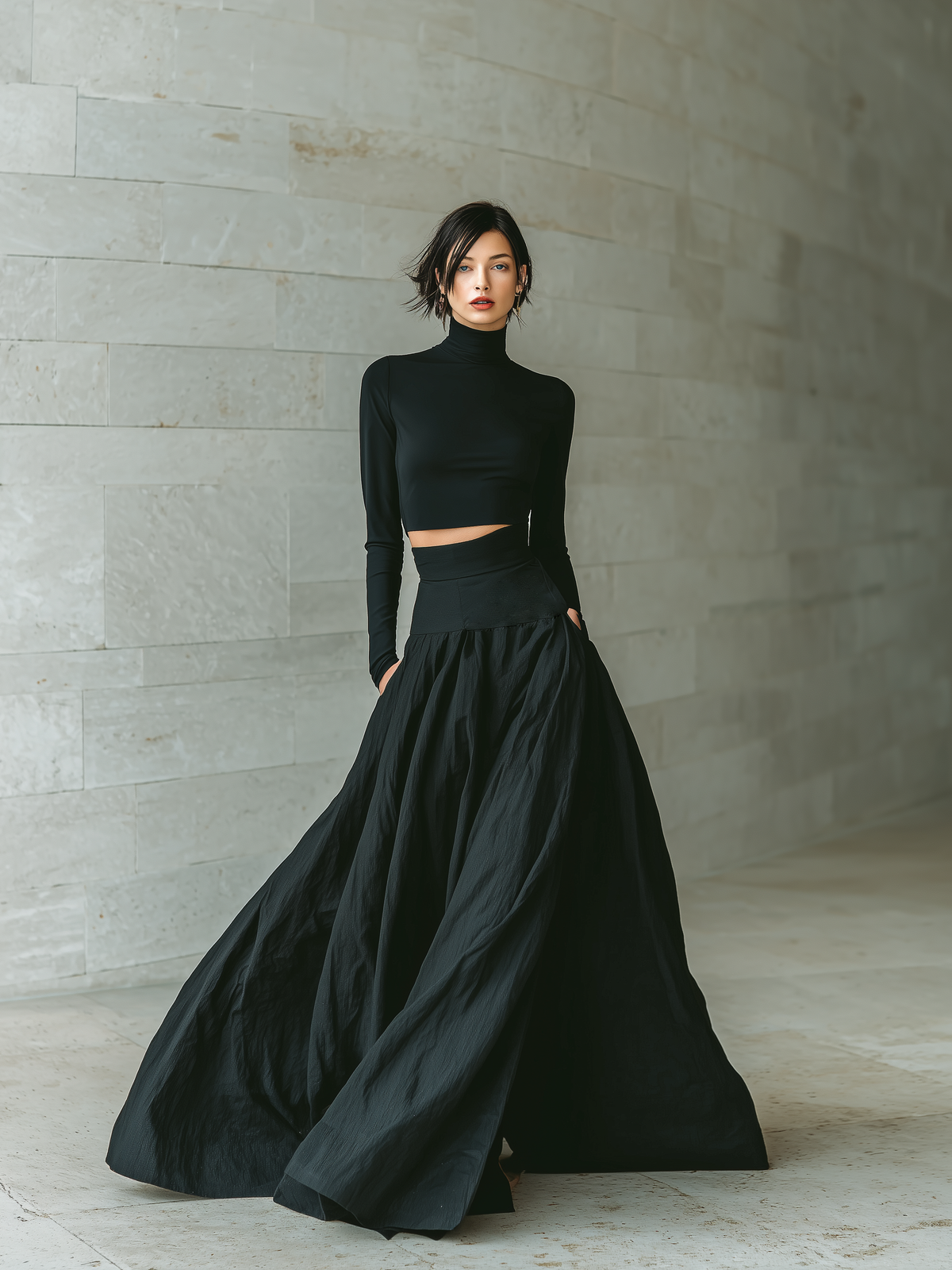 Celestina — Completo due pezzi in maglia elasticizzata con gonna