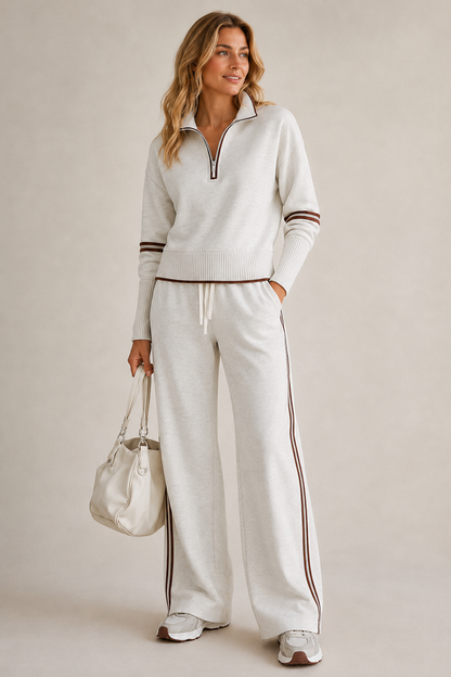 Serenella — Completo in maglia con zip