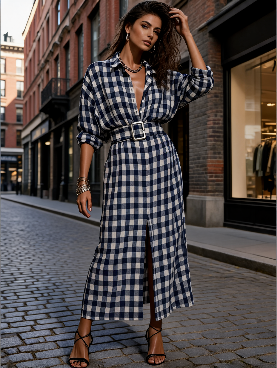 Ildegarda — Abito camicia in cotone stampato