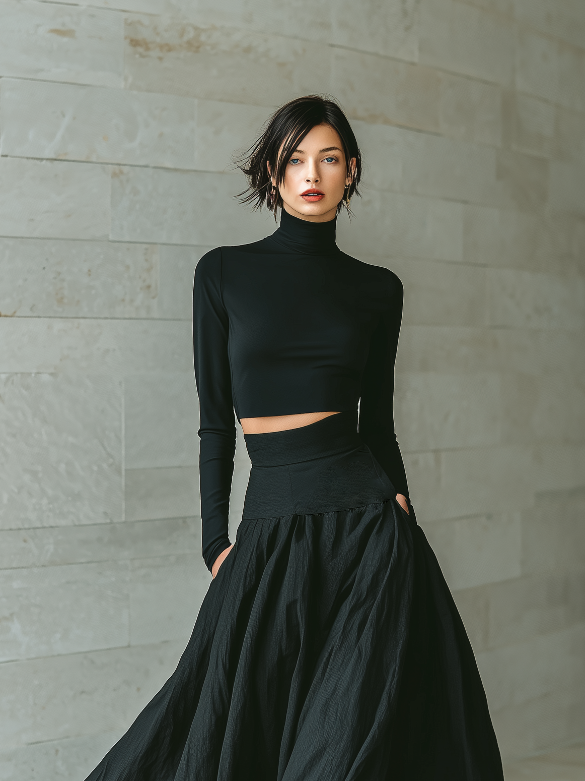 Celestina — Completo due pezzi in maglia elasticizzata con gonna