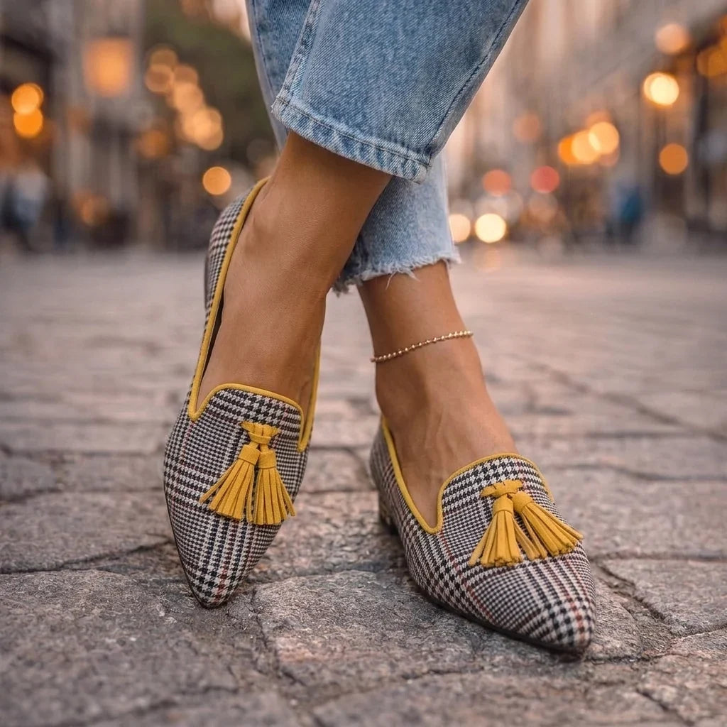Liviana — Ballerine a punta con stampa leopardo