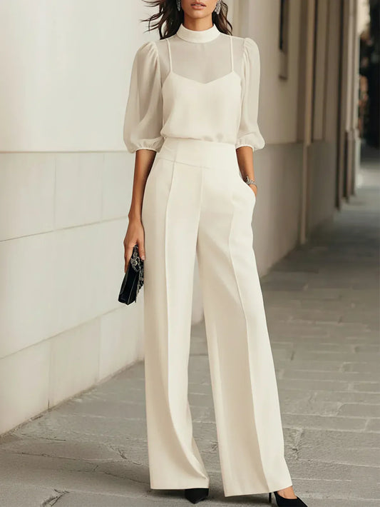 Veronica — Completo tre pezzi con top trasparente