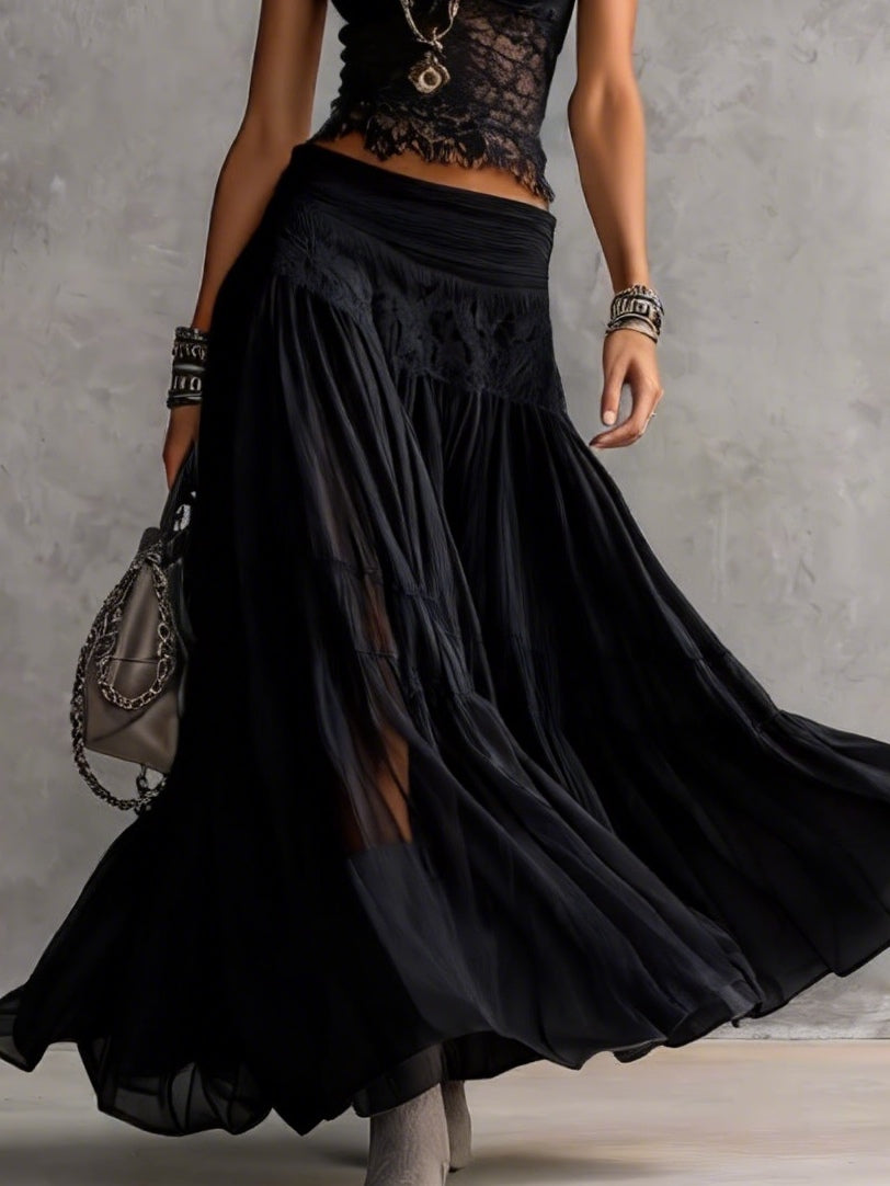 Chiara — Completo con top in pizzo e gonna fluida