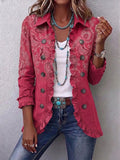 Annalisa — Giacca con volant e stampa paisley