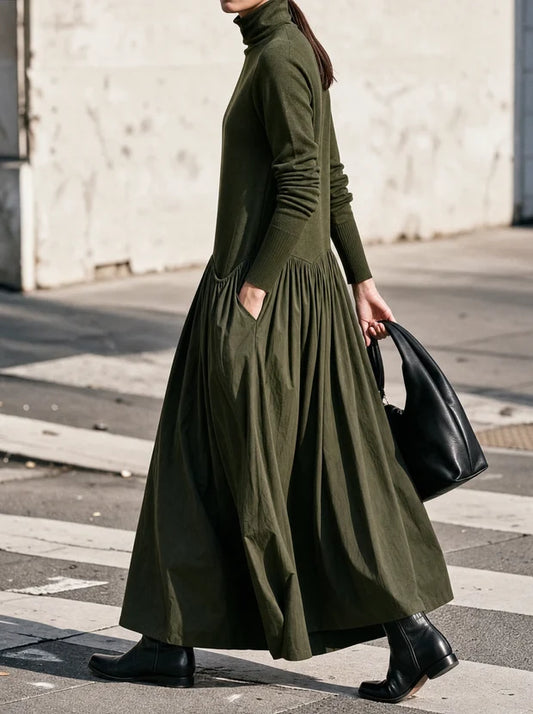 Cloelia — Abito lungo oversize con collo alto